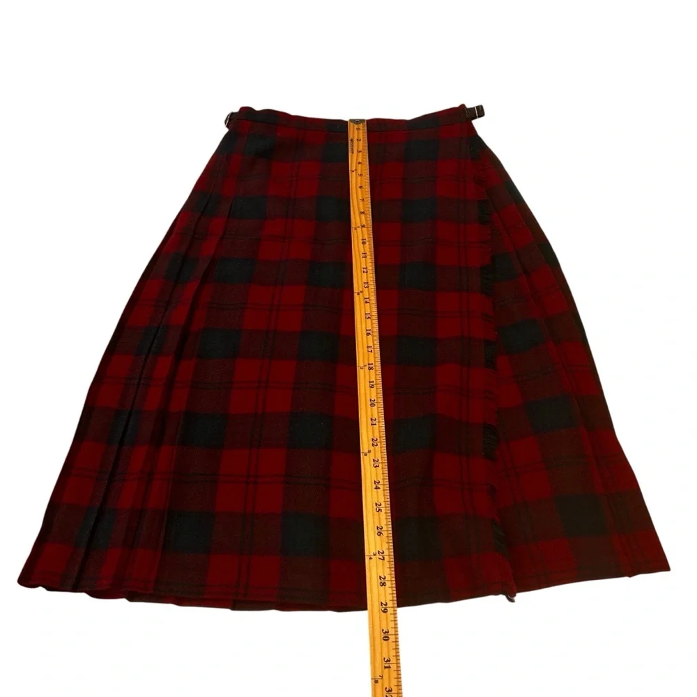 Clan laird skirt kilt womens size 8/10 vintage set 2 red green blue ivory multi - Picture 10 of 15